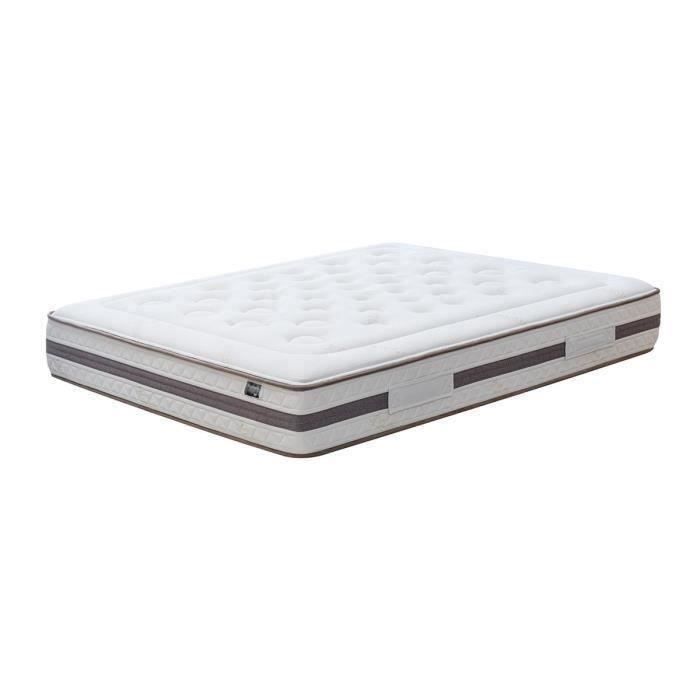 Matelas 105x190 cm - Kuo Dream - A ressorts ensachés - H27 cm - Mémoire de forme - Latex et tissu bamboo - Oeko-Tex 100 - ECO NATUR