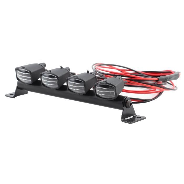 Barre Phare LED 5 Lumières - Accessoire RC Pour Axial SCX10, Traxxas TRX-4, HSP, Redcat - Éclairage Blanc Métal