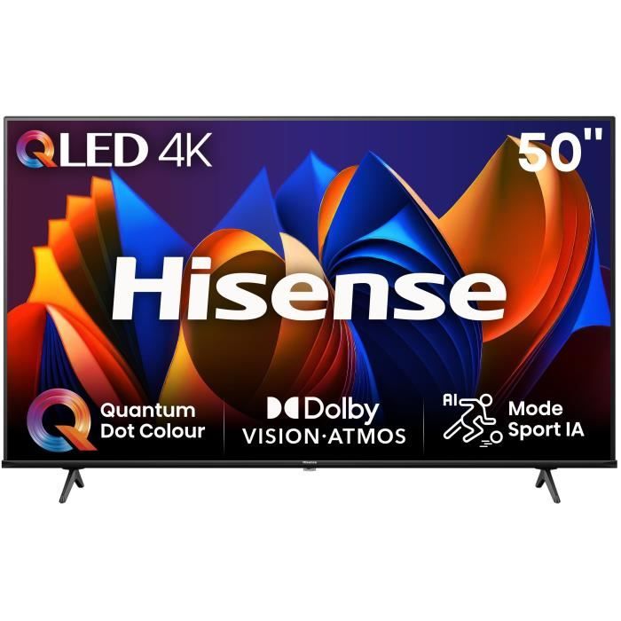 Hisense 50E77NQ TV QLED 50 126 cm 4K 3840x2160 HDR10 TV connecté Vidaa 3xHDMI 2.1 WiFi