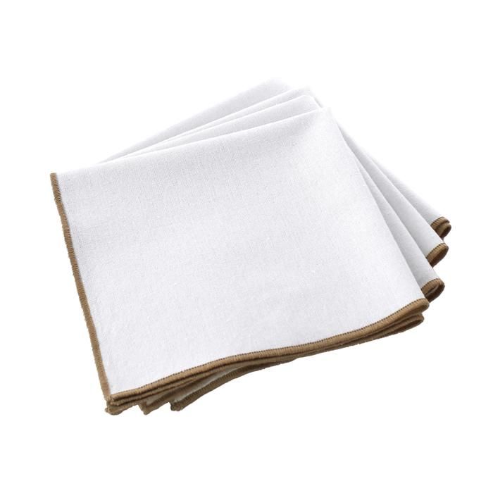 Serviette De Table Unie HOME MAISON – Coton 40x40 Cm, Bleu Marine Et Autres Coloris