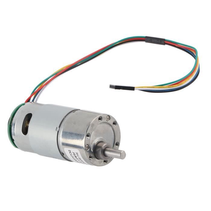 Moteur à Engrenages DC 6V 2W Avec Encodeur Magnétique – Motoréducteur 60 RPM – Pour Robots, Serrures, Voitures DIY