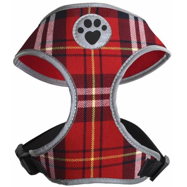 Meilleurs prix pour igadgitz Home U7040 - Harnais Chien Résistant Sueur, Gilet pour Chien, Chiot, Harnais pour Chien,Bords Réfléchissant Tartan - Petit