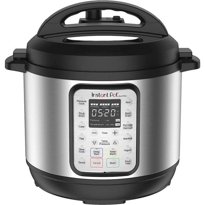 Instant Pot : 9-in-1 Duo Plus 6 litres Autocuiseur électrique. 15 programmes intelligents, autocuiseur, cuiseur à riz, mijoteuse