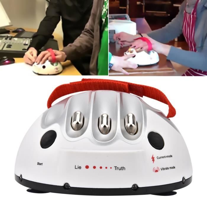 YUH® Détecteur de mensonges réglables de détecteur de choc électrique de polygraphe Jeu de