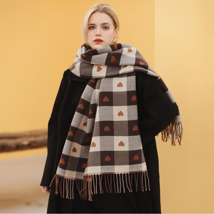 Affectionate Performer ozone Écharpe Femme Hiver Foulard imprimé coeur à carreaux pour Saint-Valentin Doux et Chaud - Brun Brun - Cdiscount Prêt-à-Porter Affectionate Performer ozone Écharpe Femme Hiver Foulard imprimé coeur à carreaux pour Saint-Valentin Doux et Chaud - Brun Brun - Cdiscount Prêt-à-Porter