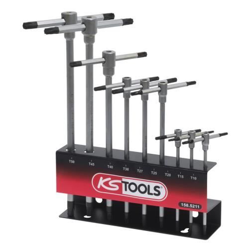 Jeu de clés KS TOOLS Poignées en T Sur présentoir métalliques 9 pcs 158.5211