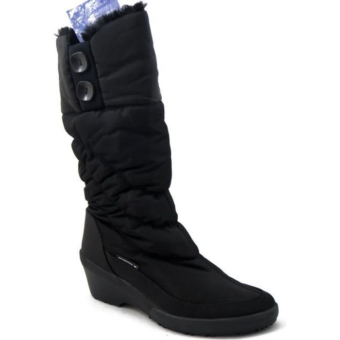Bottes Femme Hiver Fourrées Cuir Bottine Homme Respirant Bottes de Neige Femme Antidérapant Décontractée Chaussure Chaud Snow Boots Homme Noir Marron Gris Rose Beige Jaune 36-48 EU