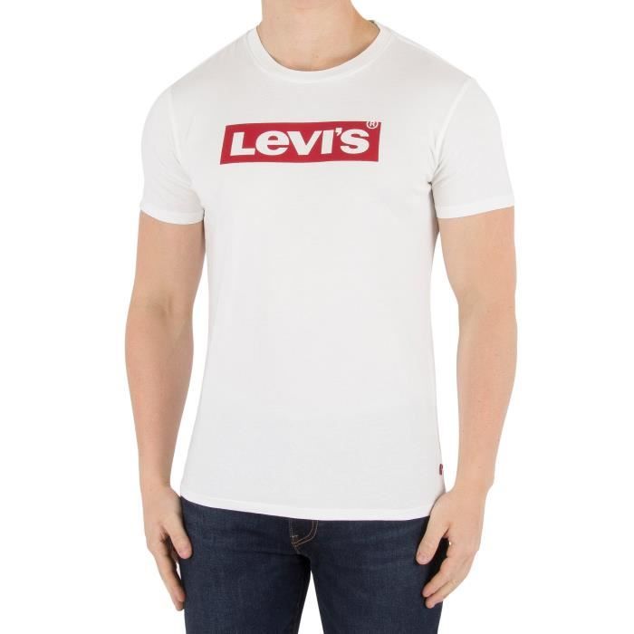 Levi's Homme T-shirt graphique, Blanc Blanc - Cdiscount Prêt-à-Porter