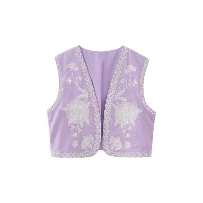 Cardigan Femme GRACE KARIN Manches Courtes - Tricot Léger été - Col V Et Motifs Creux