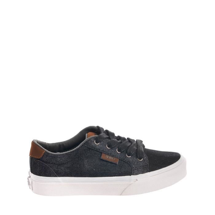 Basket VANS Fashion Mode Y BISHOP DENIM BLACK D enfant Gris