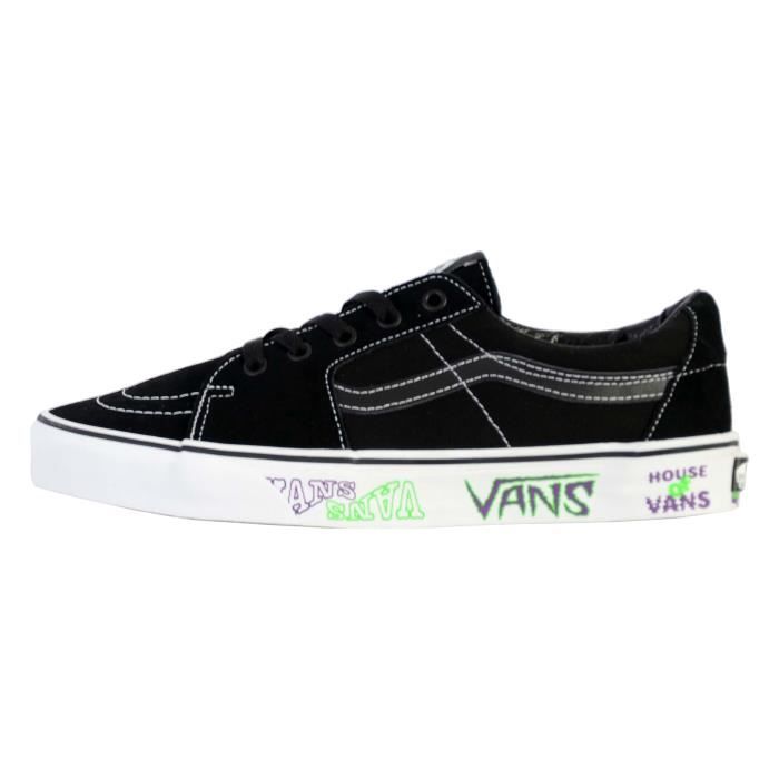 Vans Basket Cuir Vans Sk8-Low - Homme - Noir/blanc - À lacets - Confort exceptionnel
