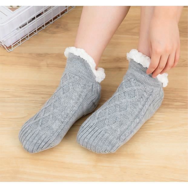 Chaussettes antidérapantes montantes pour bébé avec motif