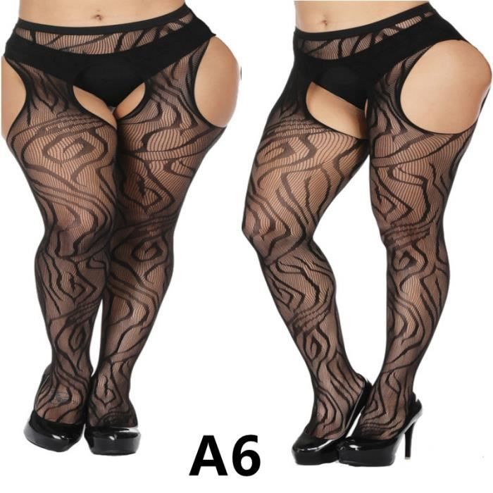Bas Résille Femme Style Collant Ouvert - Bas De Cuisse, Nylon Semi-Transparent (Neuf Sans Étiquette)