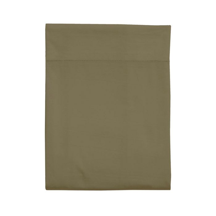 Drap plat uni en coton LES UNIS - A demain - 270 x 300 cm - Pralin