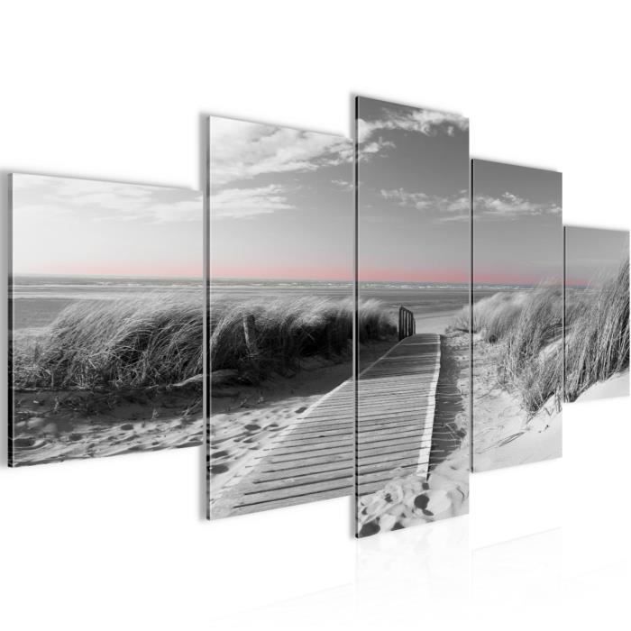 Tableau Sur Toile 200x100cm – Motif Palmier Plage – Visario – Prêt à Accrocher