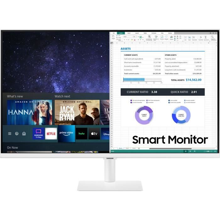 Ecran PC – SAMSUNG – Smart Monitor M5 – CM500 – 32 FHD 1920×1080 – 60Hz – VA – 4ms – Noir – HDMI + Télécommande