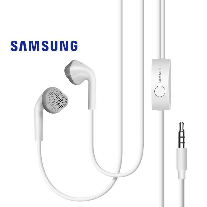Ecouteurs Intra-auriculaires Kit Piéton Mains Libres dorigine Samsung EHS61ASFWE Blanc pour Samsung Galaxy S8 G950F 5.8