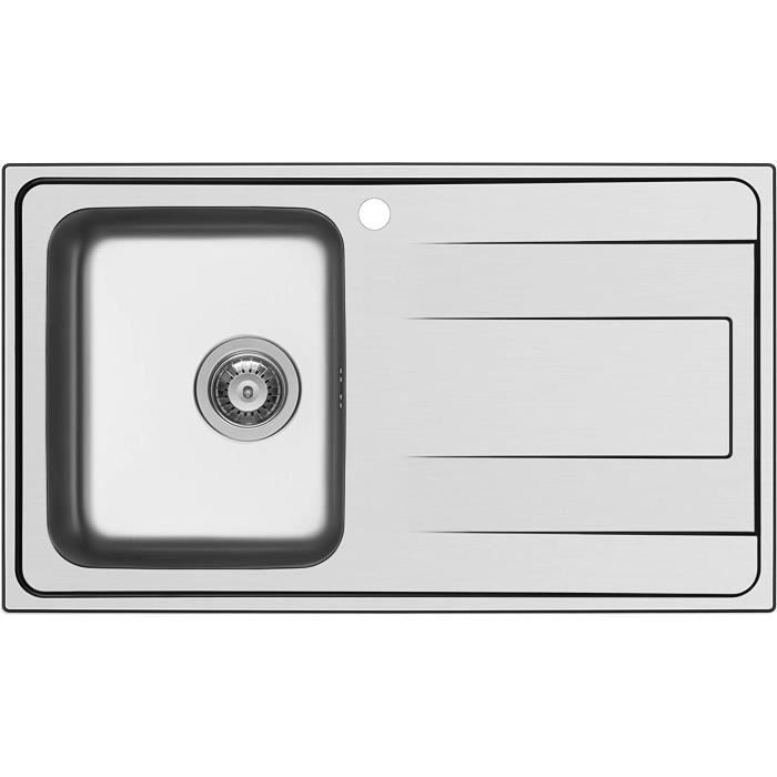 Schock Wave D100SX Evier Acier Inoxydable 86 X 50 X 20 Cm Cdiscount schock-wave-d100sx-evier-acier-inoxydable-86-x-50-x-20-cm-cdiscount