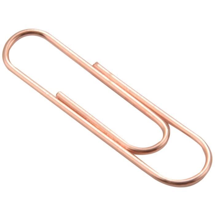 Lot De 4 Grandes Pinces à Papier Dorées Rose 40mm - Clips Métal Décoratifs Photos & Cuisine