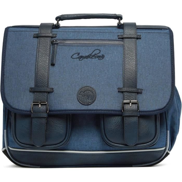 Cartable 41cm Vintage Color avec 3 compartiments - Idéal pour l'école ...