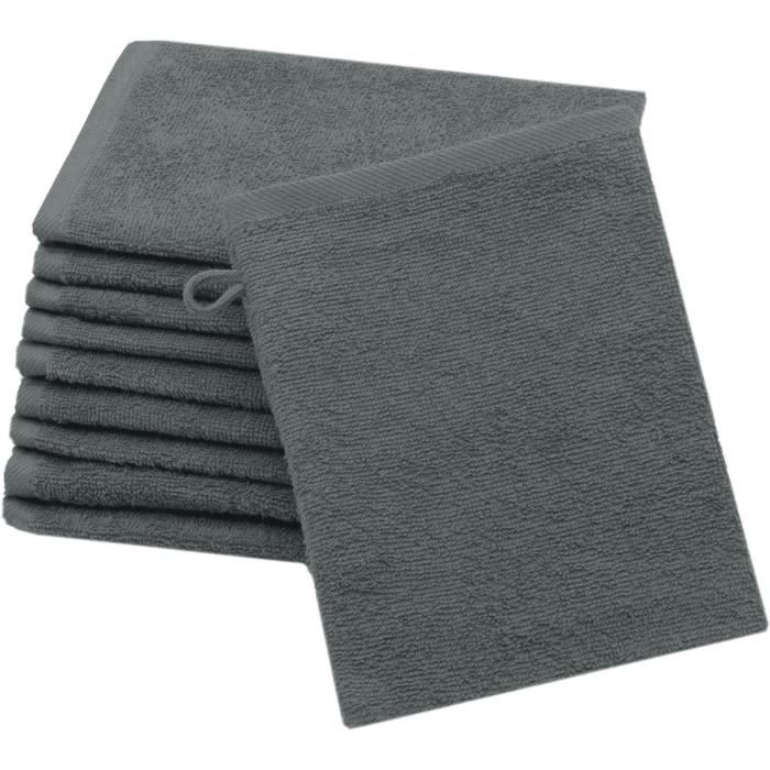 Set De 6 Serviettes De Toilette ZOLLNER - Coton 500 G/m², 50x100 Cm, Gris, Certifié Oeko-Tex - 4