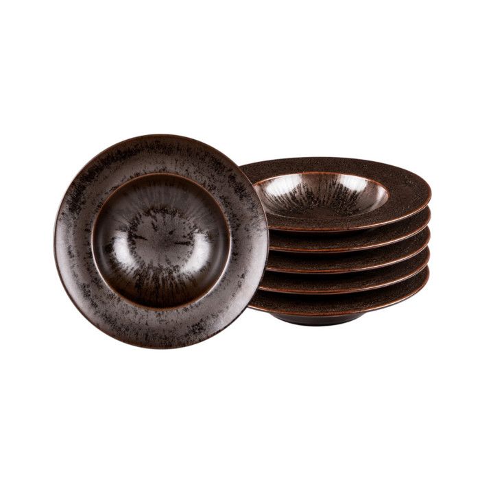 Assiette à pâtes Onyx 27 cm (lot de 6) - Table Passion