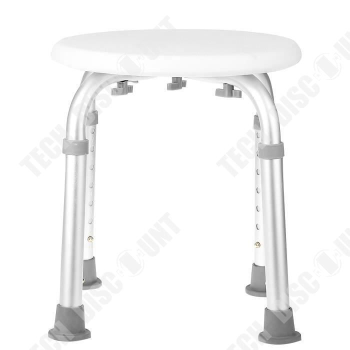 TD® Siège de Douche, Tabouret de Baignoire, de Salle de Bain Réglable en Hauteur 36.5cm-51.5cm -Pratique -Mobilité Réduite