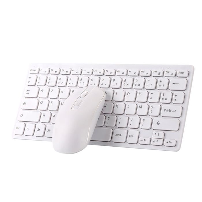 Ensemble clavier et souris – TD® – Compact – Sans fil – USB – Blanc