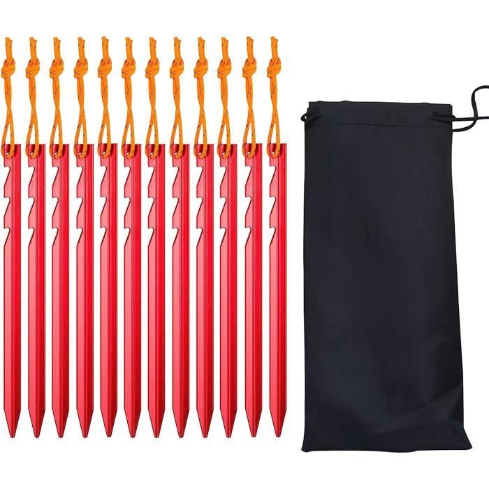 10 X Piquets 30 Cm Clou De Tente Piquet Terre Roche Acier Galvanisé Long OUTDOOR INTERNATIONAL