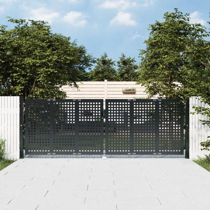 vidaXL Portail de jardin 300 x 125 cm acier 154565