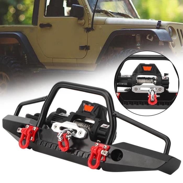 Pare Choc Avant Métal Silver Rhino Avec Leds IPF Pour TRX-4 Bronco '79