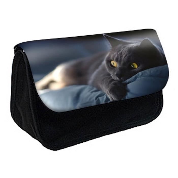 Trousse A Crayons Chat Chaton Noir Ref 49 Cdiscount Bagagerie Maroquinerie