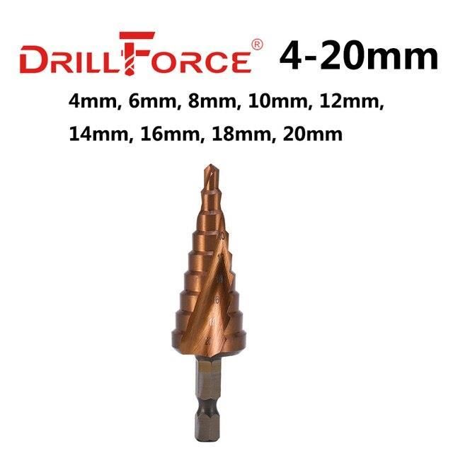 Foret Étagé 9 Tailles 4-20mm – HSS M35 Pour Métal, Bois, Plastique – Pour Pros & Bricoleurs - 13