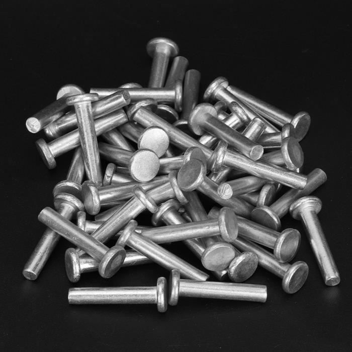 Zerone Rivet en aluminium massif 100pcs GB867 M4 Rivets en Aluminium à
