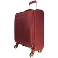 DELSEY - Valise trolley cabine souple - Rouge - taille S - V : 35.38 L - 55 x 40 x 20 cm-1