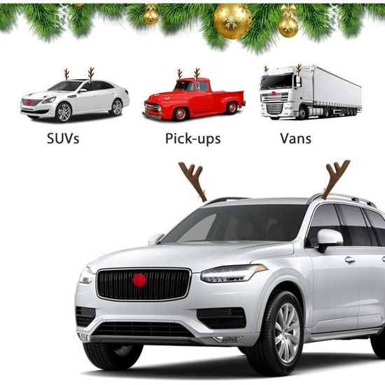 Dioche Décorations de Noël pour voiture: Costume de renne de Noël,  Décoration de Noël pour voiture SUV - Cdiscount Maison