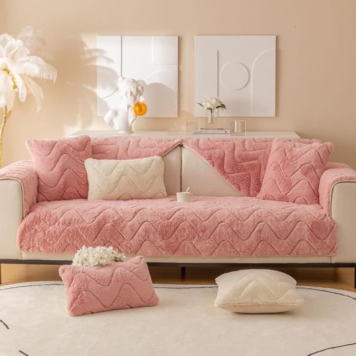 Housse De Canapé 4 Places – Marron Micro Daim, Kashi Home, Occasion Comme Neuve