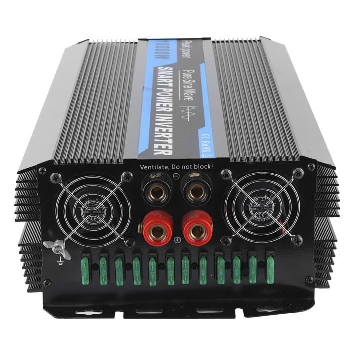Onduleur 12V 220V 10000W Onde Sinusoïdale Pure – Convertisseur Solaire Voiture Camping-Car Puissant