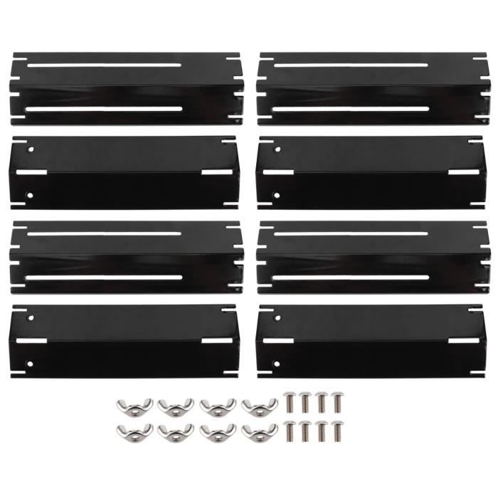Lot De 4 Plaques Déflecteurs De Chaleur Pour Barbecue Charbroil - Acier Inoxydable 371x108mm - Protection Brûleur, Répartition Chaleur Uniforme
