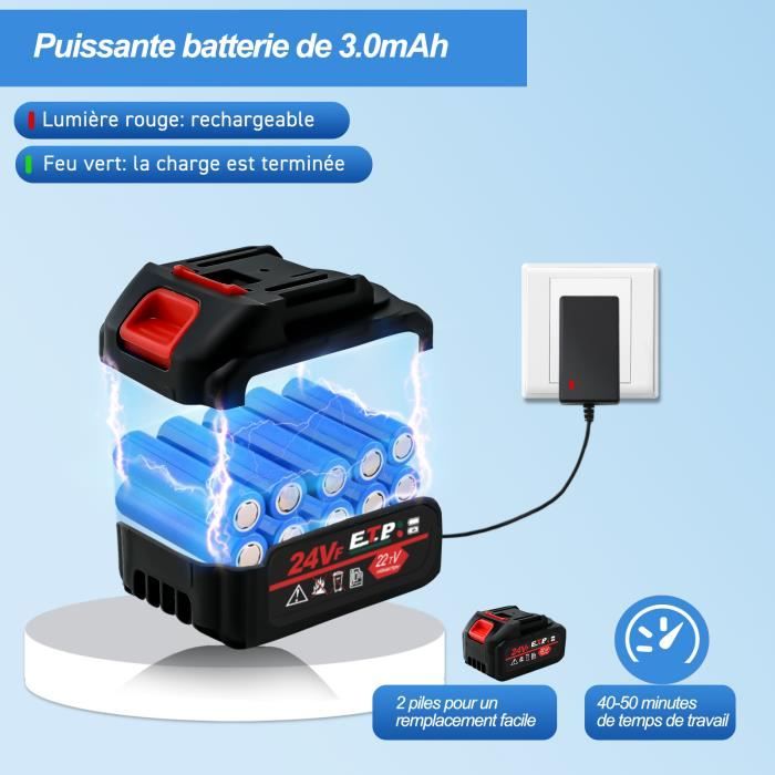 Nettoyeur haute pression Batterie - Max 30 Bar/435 PSI - Avec batterie 2 x  21 V 