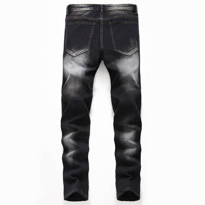 Jean noir coupe droite outlet
