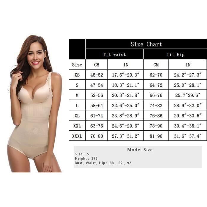 COMFREE Body Sculptant Femme Invisible Body Gainant Avec Bretelles Gaine Amincissante Ventre Plat Combinaisons Sculptantes Sans Couture Shapewear Bodysuite Ajustable Grande Taille Beige S