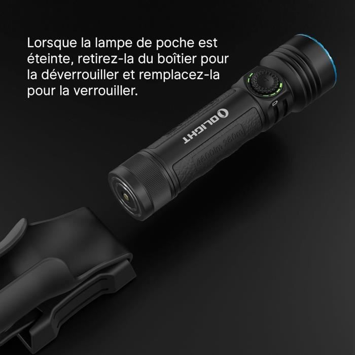 OLIGHT Seeker 4 Pro – Lampe Torche LED Ultra Puissante 4600 Lumens, Portée 260m, Rechargeable USB-C, IPX8 Étanche