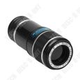 TD® Objectif pour smartphone 12X optique zoom télescope caméra objectif clip télescope de téléphone portable couleur noir bleu -2