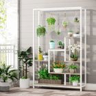 Lot De 2 Supports Plantes 5 Étages Tribesigns - Étagère Métal Incurvée Intérieur Jardin