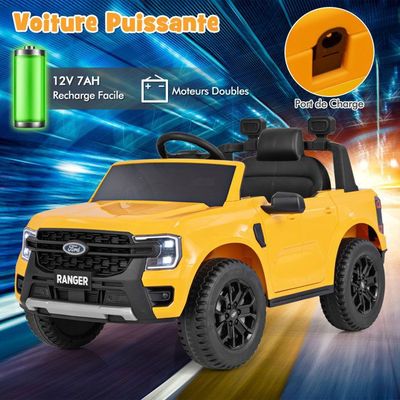 GOPLUS Voiture Électrique Enfant 12V,avec Télécommande Effets Sonores GOPLUS Voiture Électrique Enfant 12V,avec Télécommande Effets Sonores