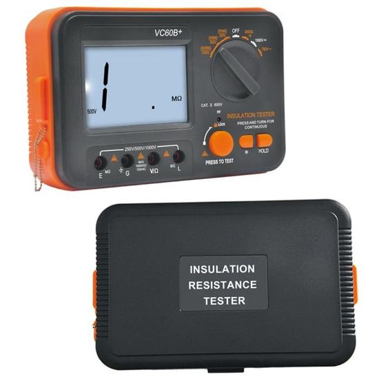 Testeur De Résistance D'isolement VC60B+ - Numérique LCD - 250V/500V/1000V - Pour Moteurs, Câbles, équipements électriques
