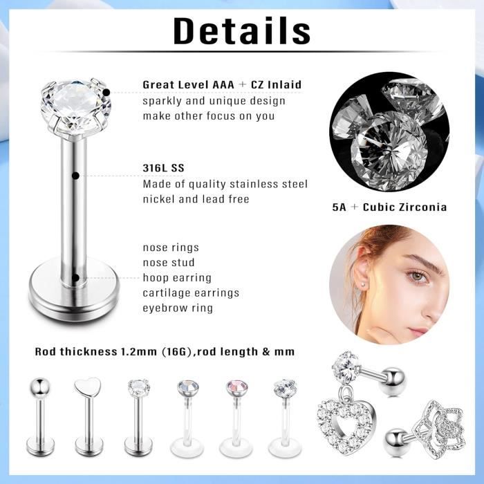 Piercing nombril Papillon Epoxy