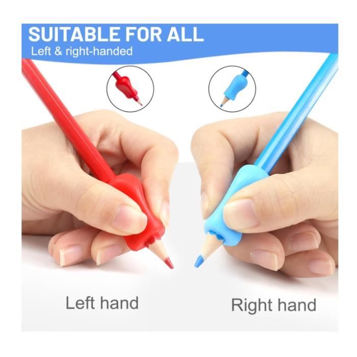 Lot De 12 Guides Doigts En Silicone Pour Crayon - Ergonomiques, Aide à La Tenue Du Stylo Pour Enfants Et Adultes