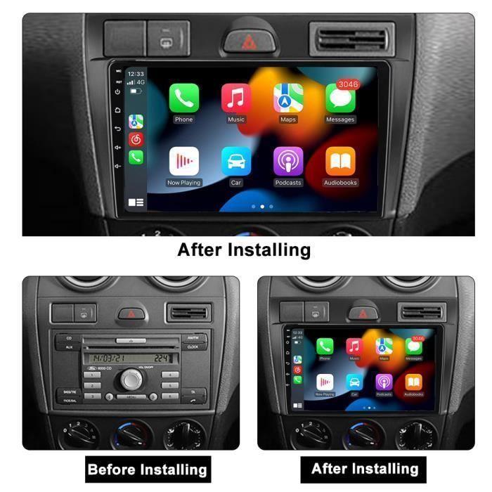 Android Auto CarPlay Autoradio Per Ford Fiesta Mk5 2002-2008 | 9 Pollici Touchscreen | GPS Navigazione | Bluetooth 5.0